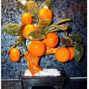 Фън Шуй Мандариново Дървo- Средно (нефрит, ахат, кварц, мрамор)