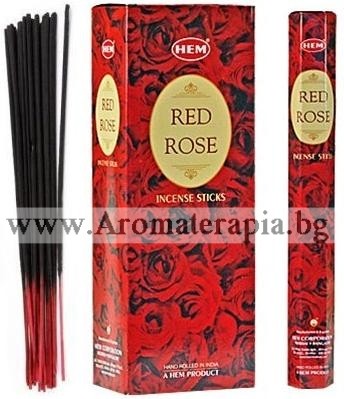 Фън Шуй Ароматни Пръчици - Червена Роза (Red Rose) HEM Corporation